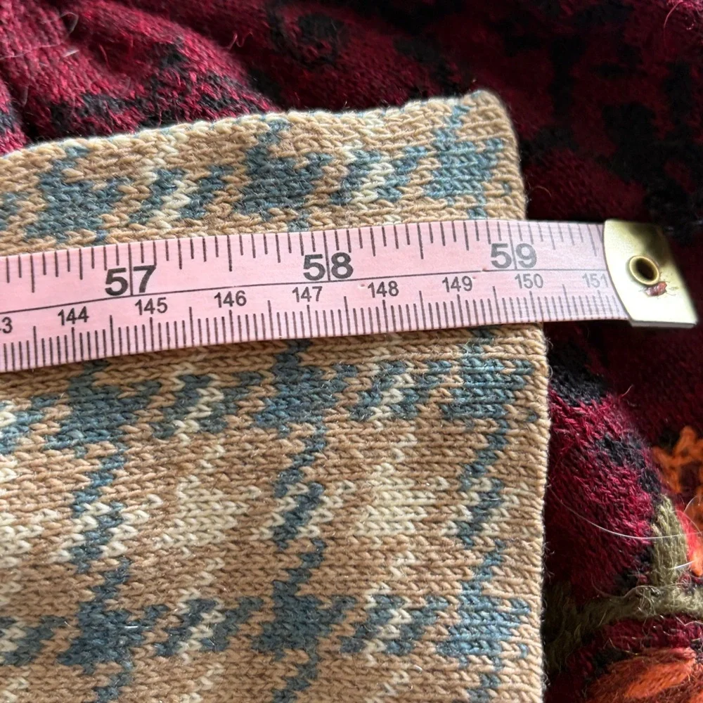 Mens Cashmere Checkered Knit Scarf a-34